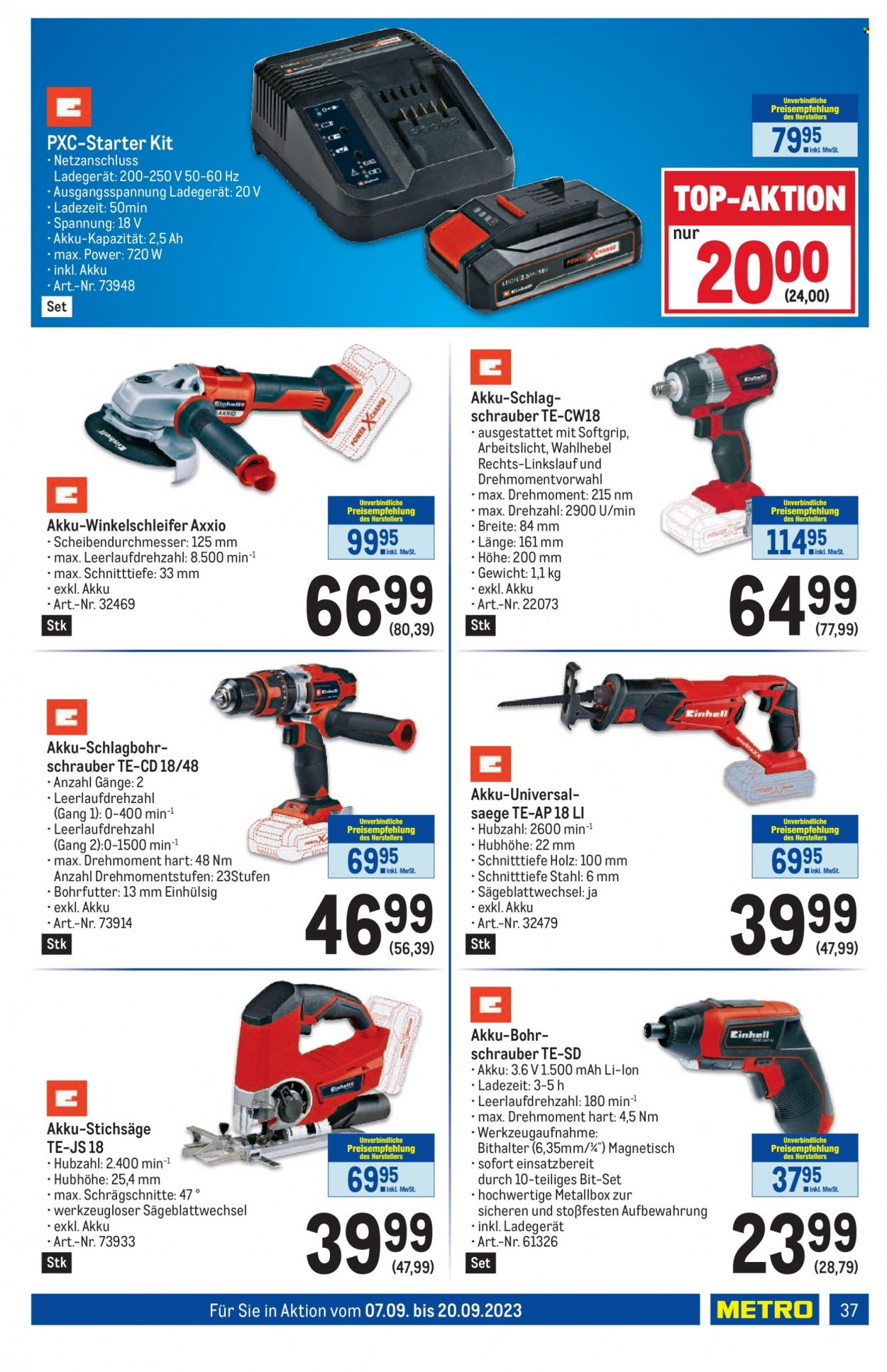 Angebote Metro - 7.9.2023 - 20.9.2023. Seite 37