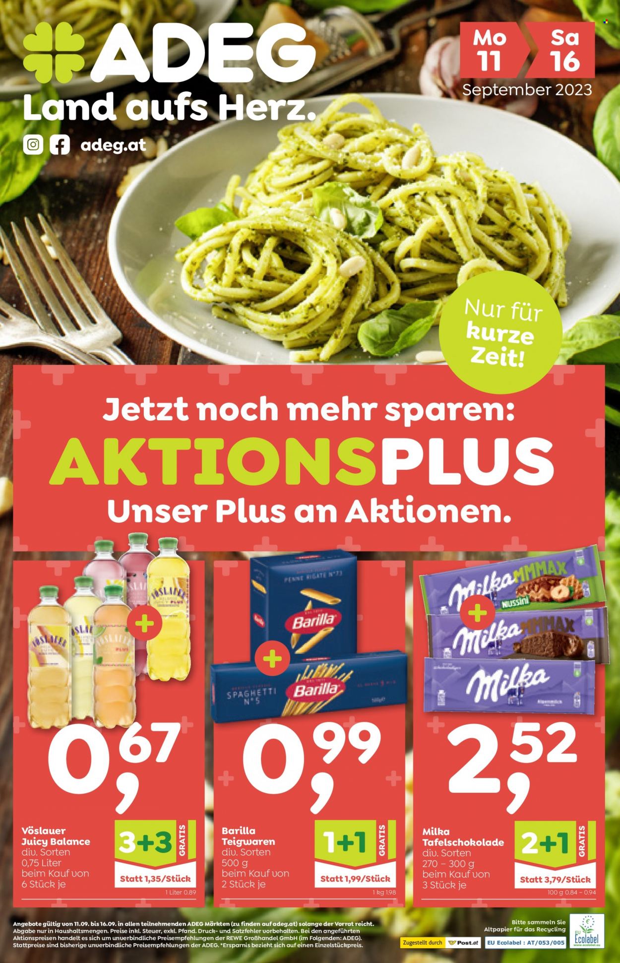 Angebote ADEG - 11.9.2023 - 16.9.2023. Seite 1