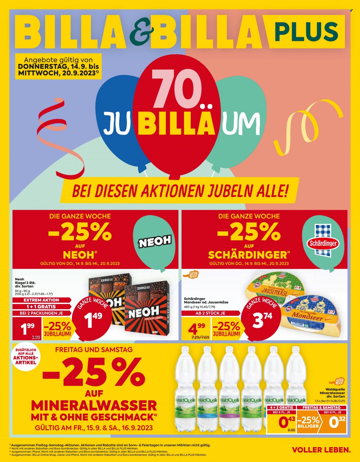 Angebote Billa - 14.9.2023 - 20.9.2023. Seite 1