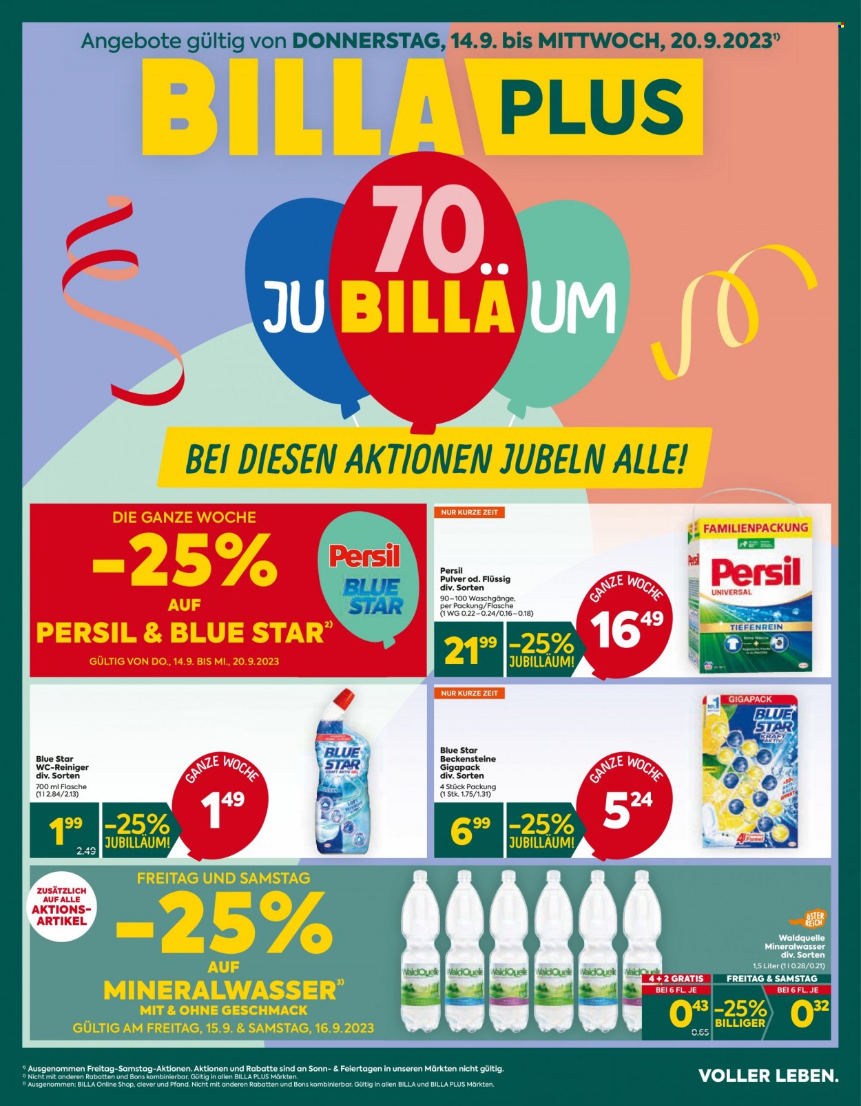 Angebote Billa Plus - 14.9.2023 - 20.9.2023. Seite 1