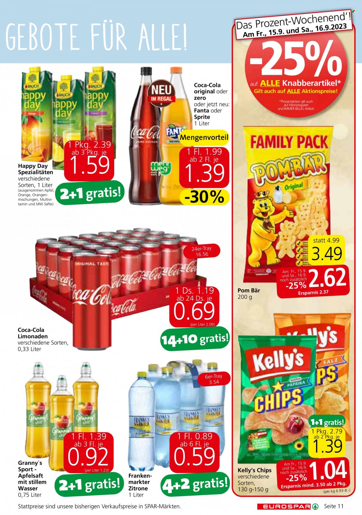 Angebote EUROSPAR - 14.9.2023 - 27.9.2023. Seite 11