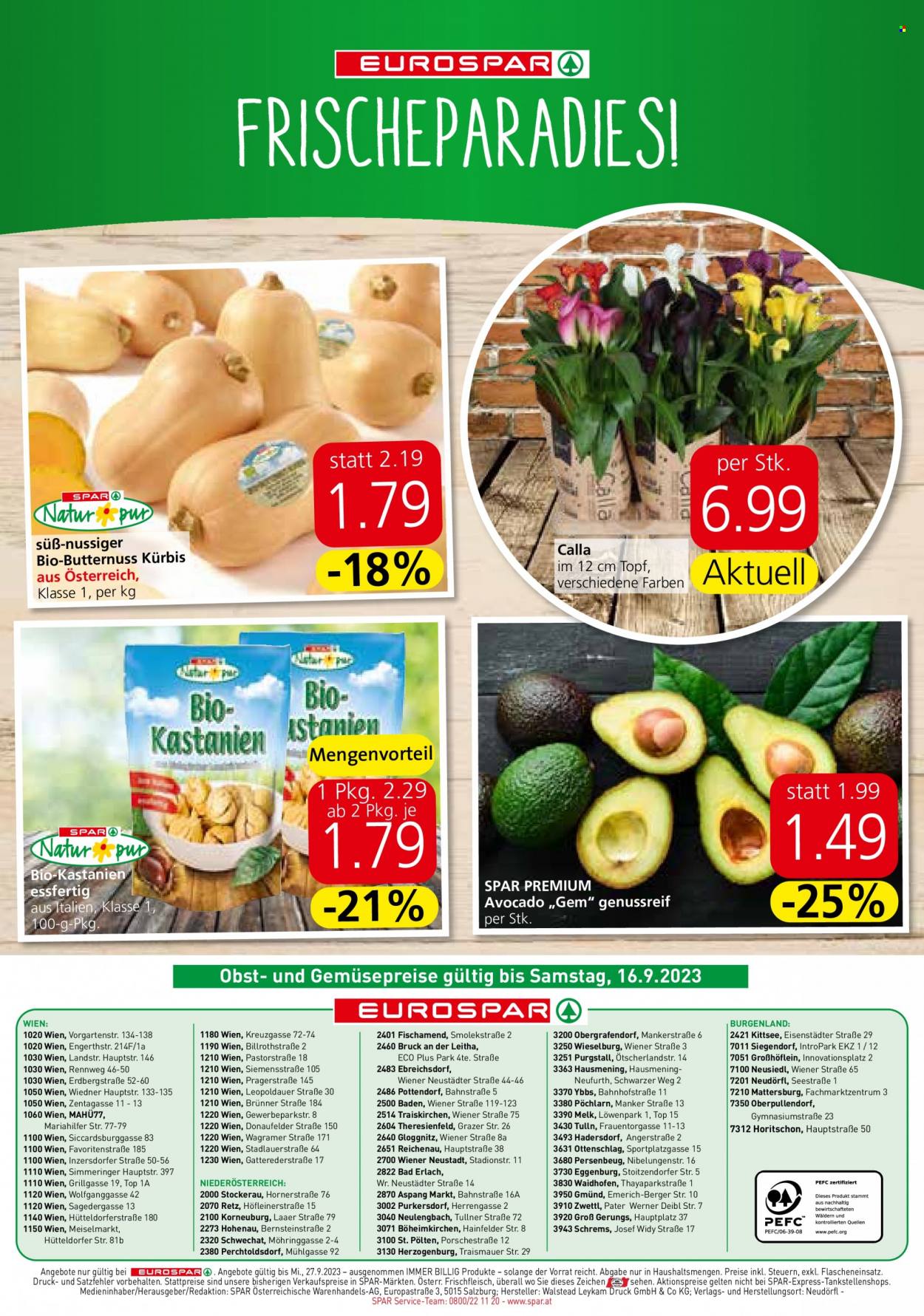 Angebote EUROSPAR - 14.9.2023 - 27.9.2023. Seite 16