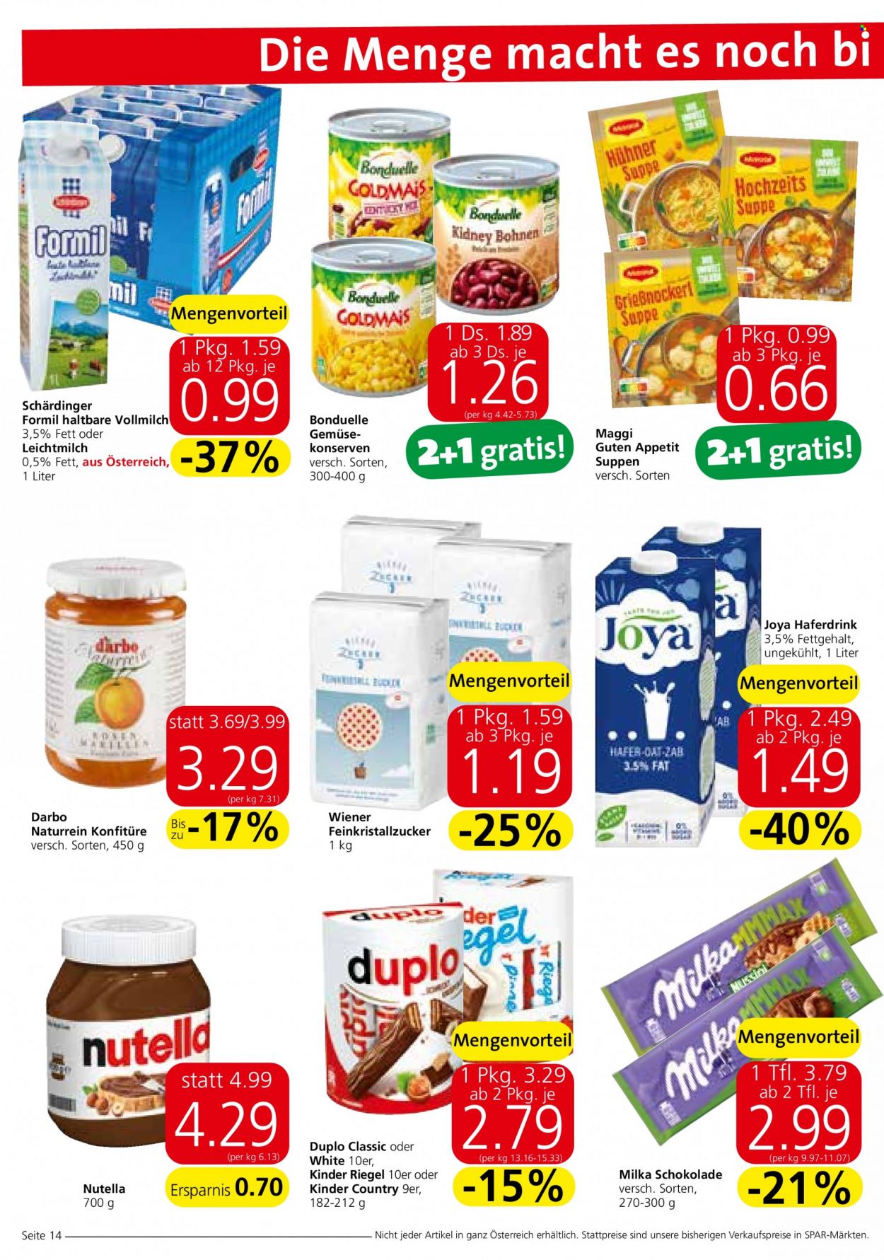 Angebote SPAR - 14.9.2023 - 27.9.2023. Seite 14