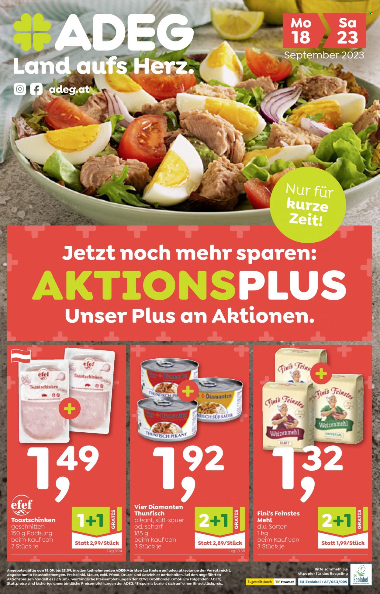 Angebote ADEG - 18.9.2023 - 23.9.2023. Seite 1
