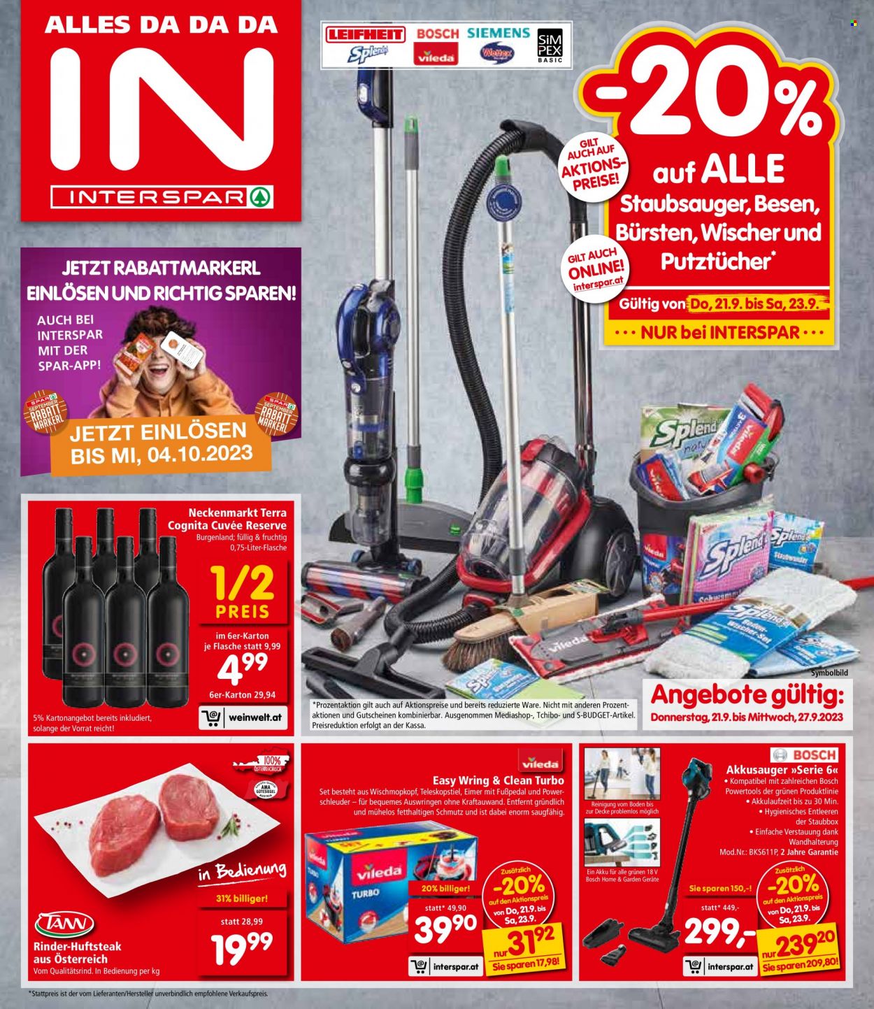 Angebote INTERSPAR - 21.9.2023 - 27.9.2023. Seite 1