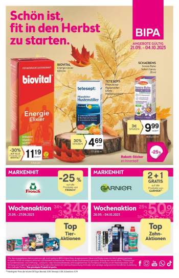 Angebote Bipa - 21.9.2023 - 4.10.2023.