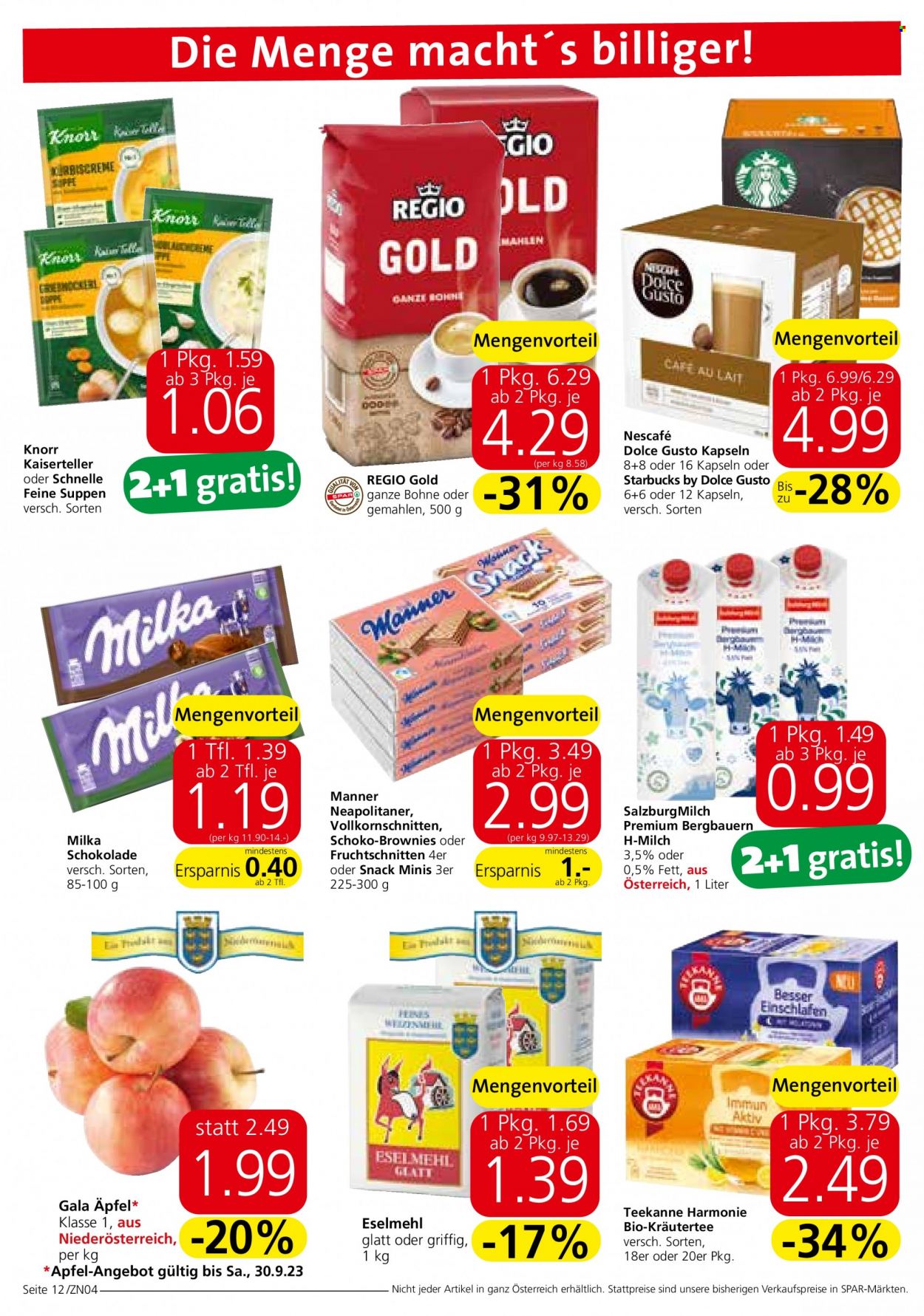 Angebote SPAR - 28.9.2023 - 11.10.2023. Seite 12