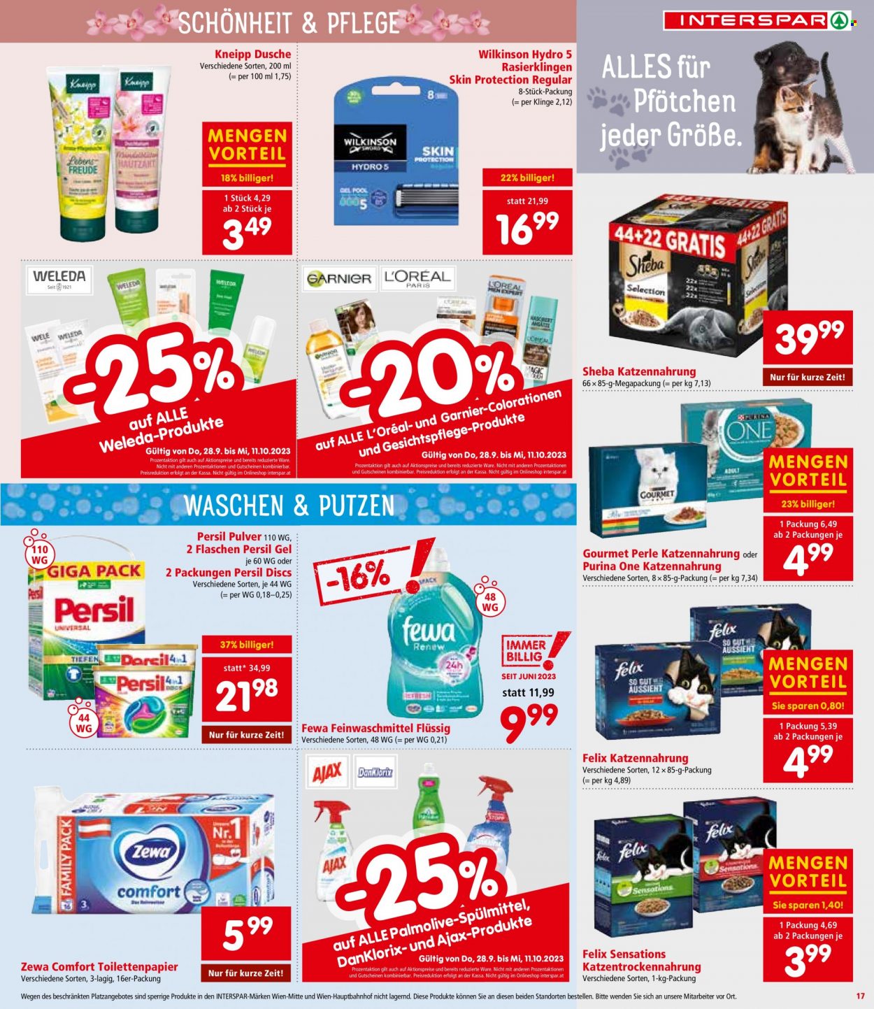 Angebote INTERSPAR - 28.9.2023 - 11.10.2023. Seite 17