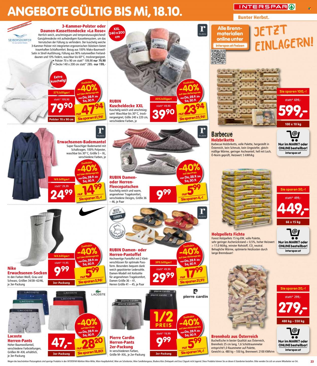 Angebote INTERSPAR - 28.9.2023 - 11.10.2023. Seite 23