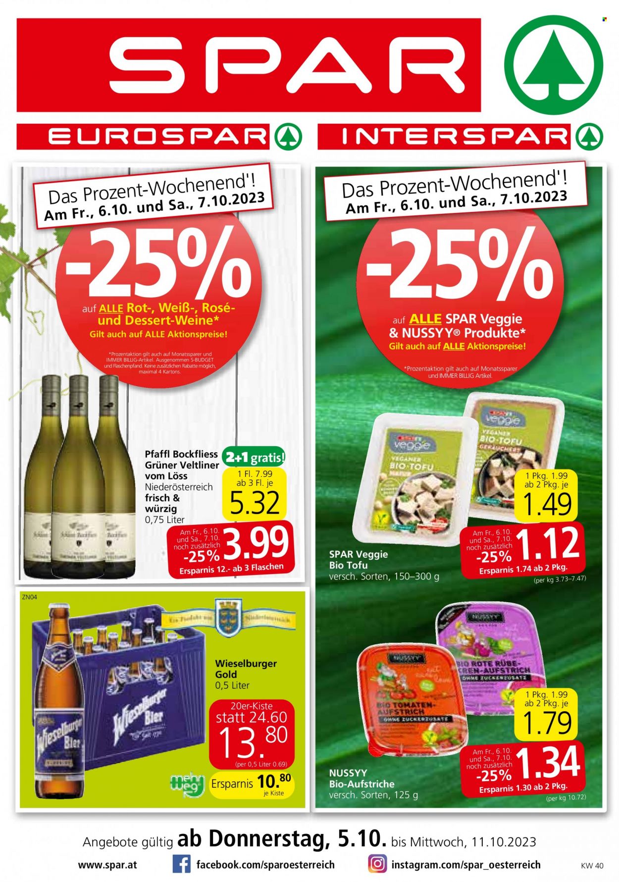Angebote SPAR - 5.10.2023 - 11.10.2023. Seite 1
