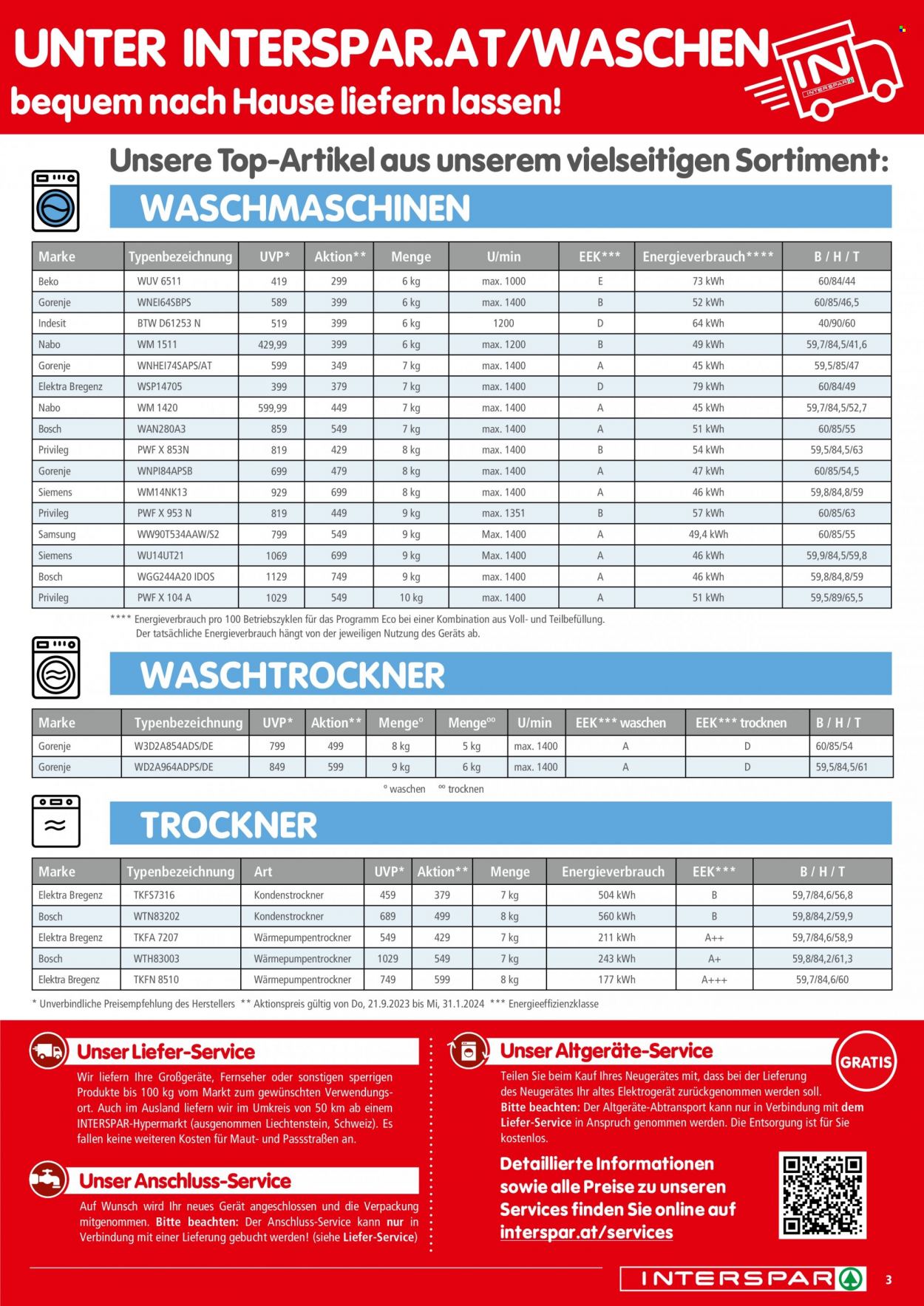 Angebote INTERSPAR - 21.9.2023 - 3.1.2024. Seite 3