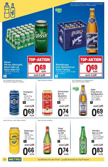 thumbnail - Wieselburger Gold, Alkoholfrei od. Kaiser Fasstyp • 20-Fl-Kiste od. 6-Fl-Träger • 0,5-l-MW-Fl Fl