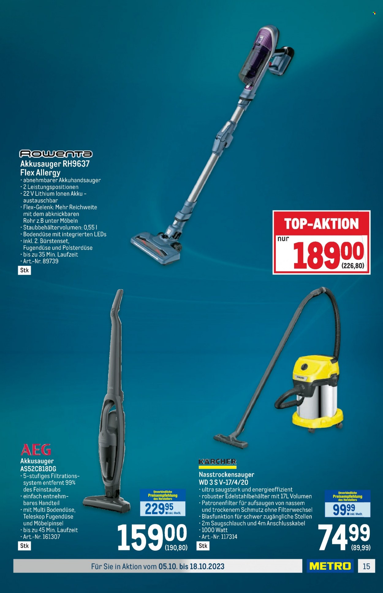 Angebote Metro - 5.10.2023 - 18.10.2023. Seite 15