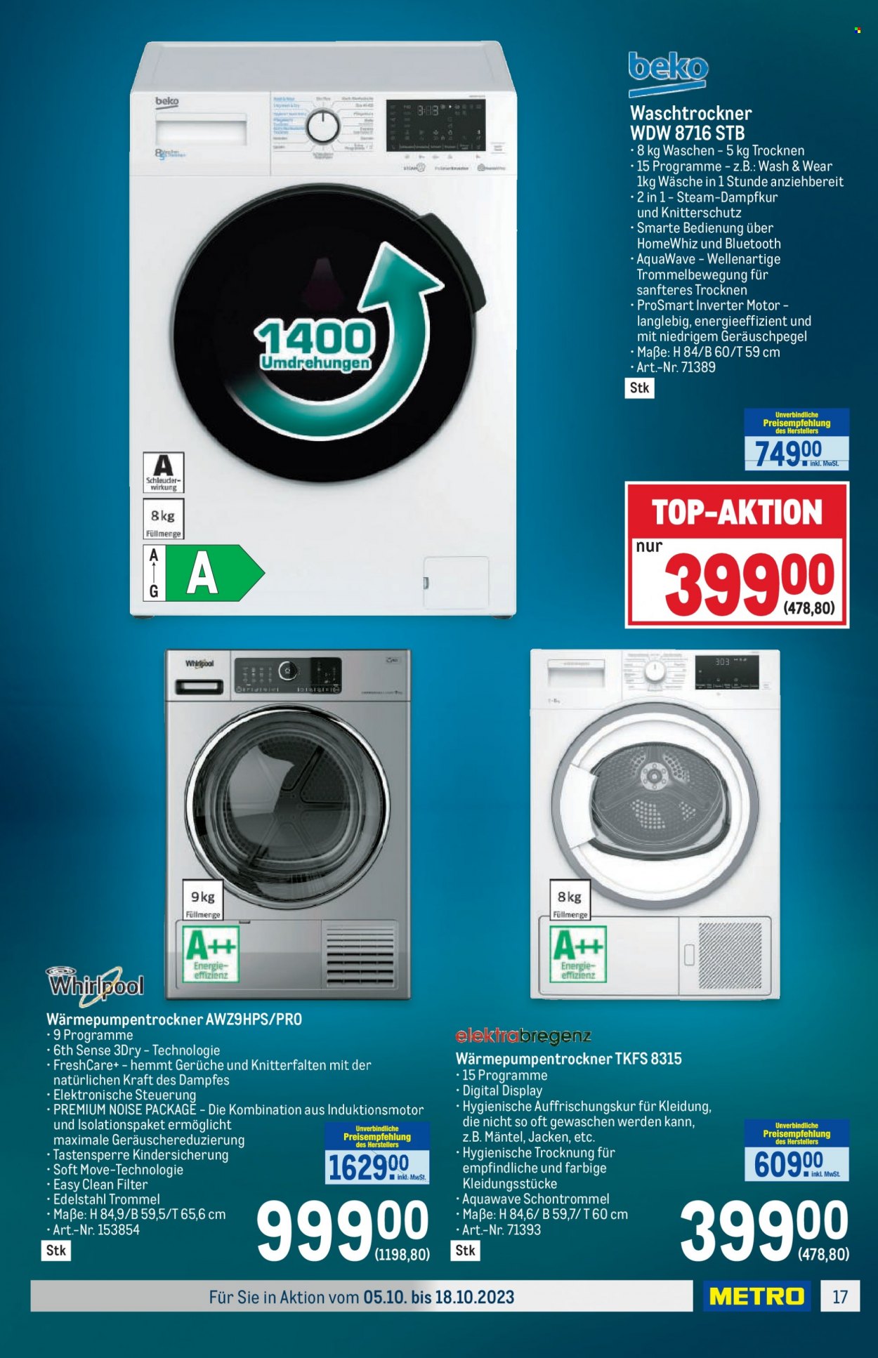 Angebote Metro - 5.10.2023 - 18.10.2023. Seite 17