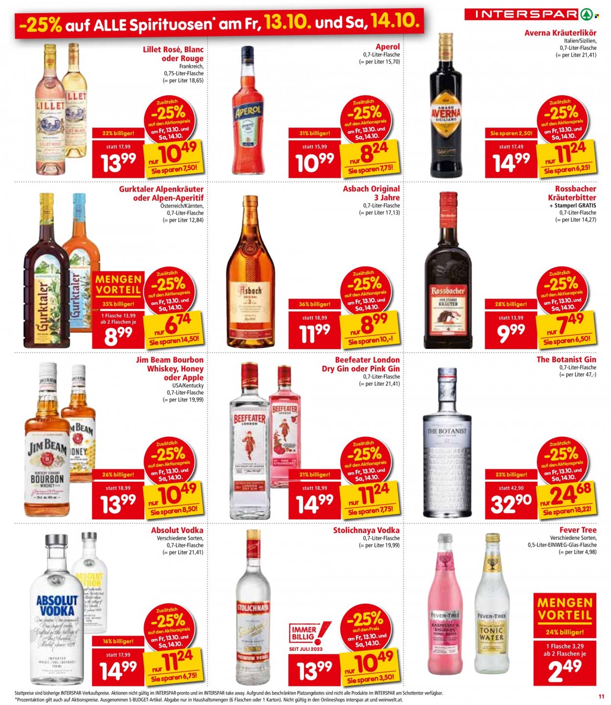 Angebote INTERSPAR - 12.10.2023 - 24.10.2023. Seite 11