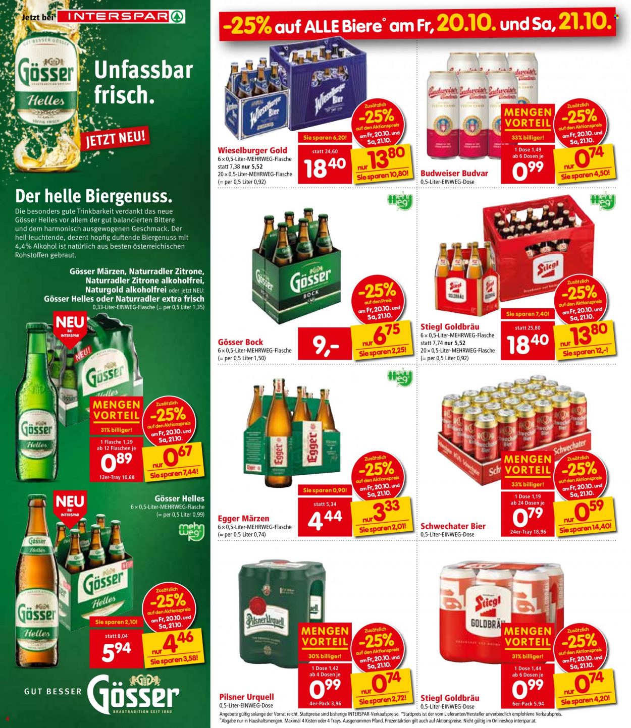Angebote INTERSPAR - 19.10.2023 - 24.10.2023. Seite 4