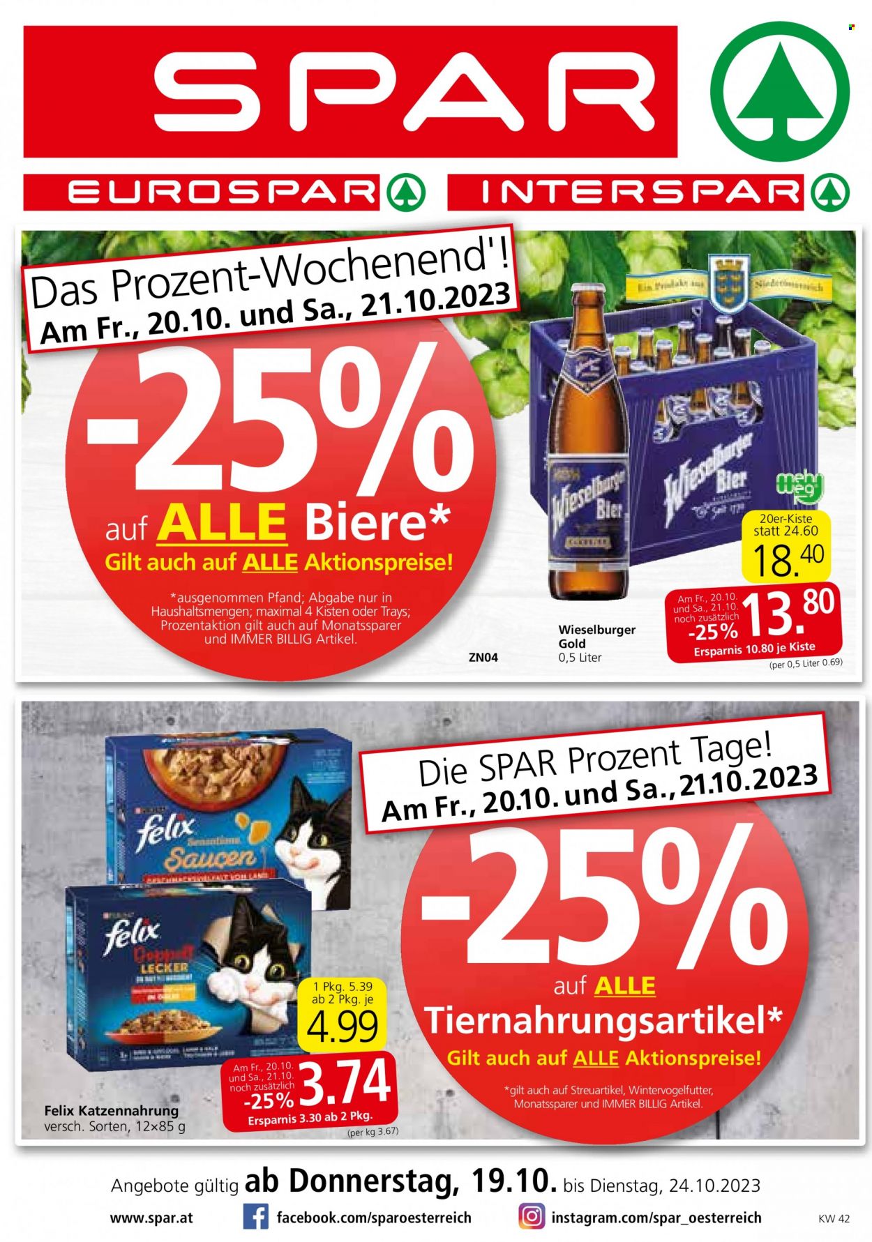 Angebote SPAR - 19.10.2023 - 24.10.2023. Seite 1