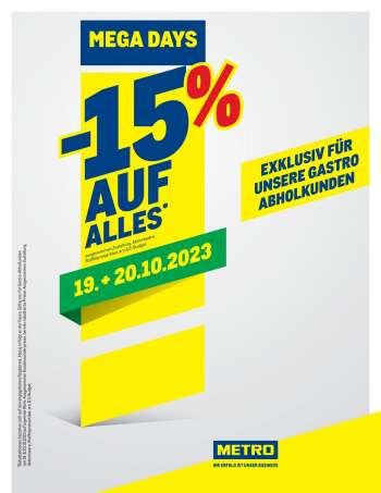 Angebote Metro - 19.10.2023 - 20.10.2023.