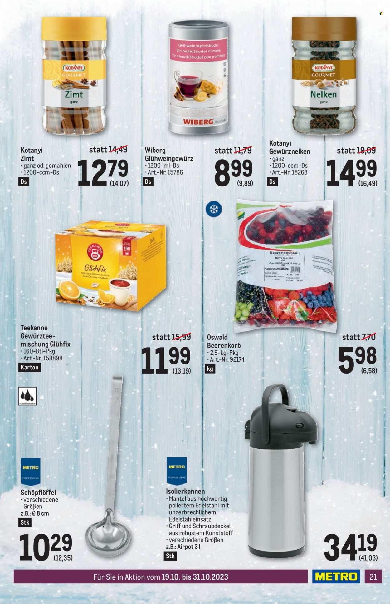 Angebote Metro - 19.10.2023 - 31.10.2023. Seite 21