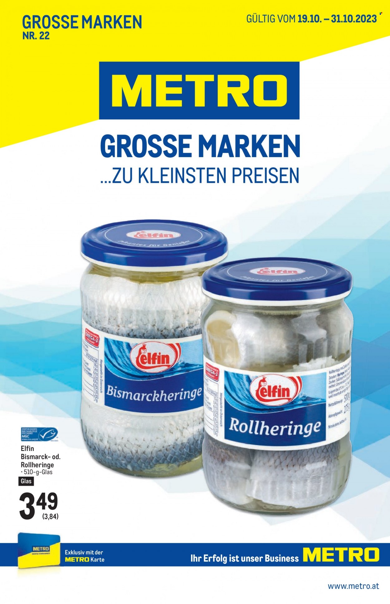 Angebote Metro - 19.10.2023 - 31.10.2023. Seite 1
