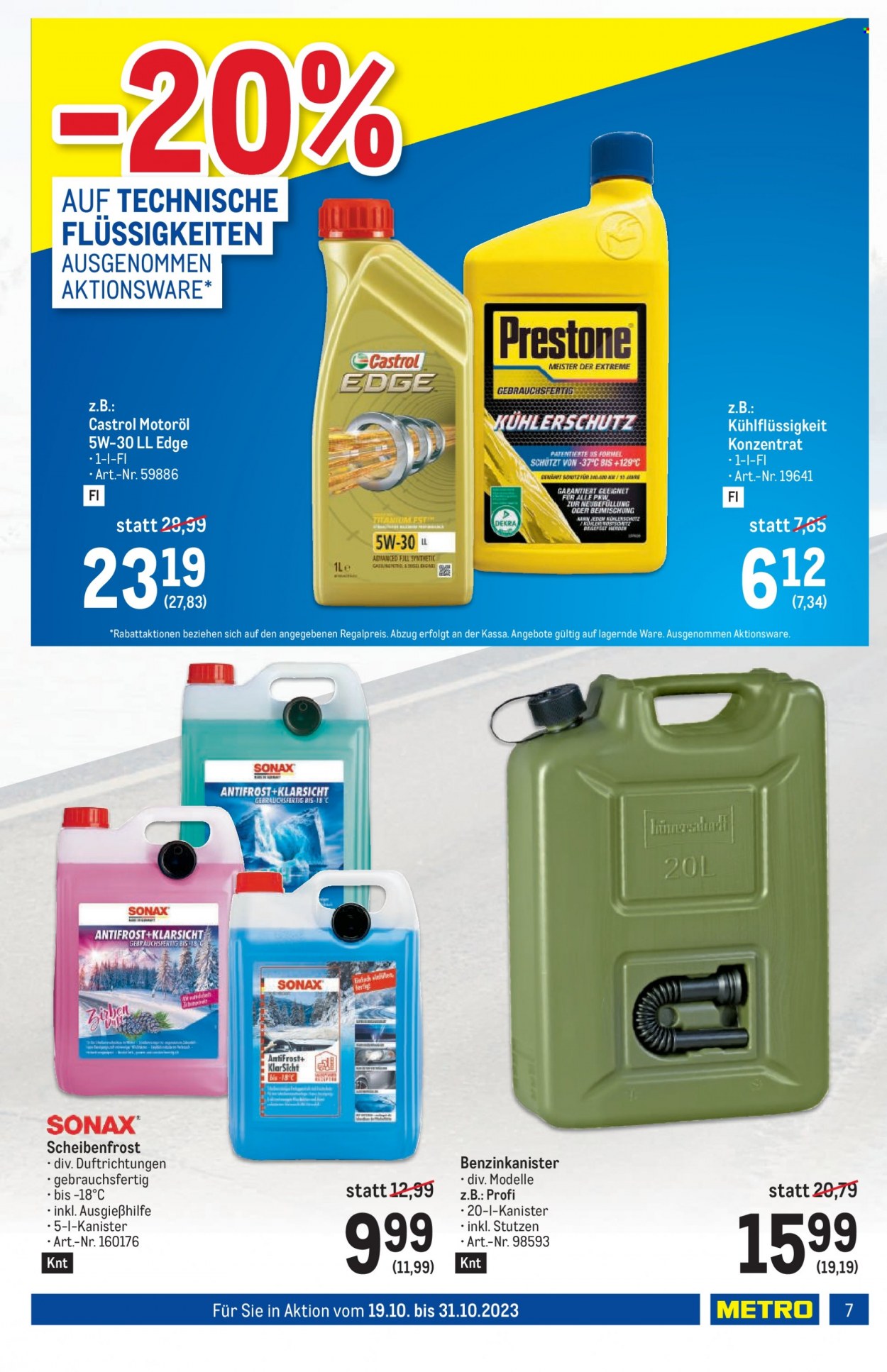 Angebote Metro - 19.10.2023 - 31.10.2023. Seite 7