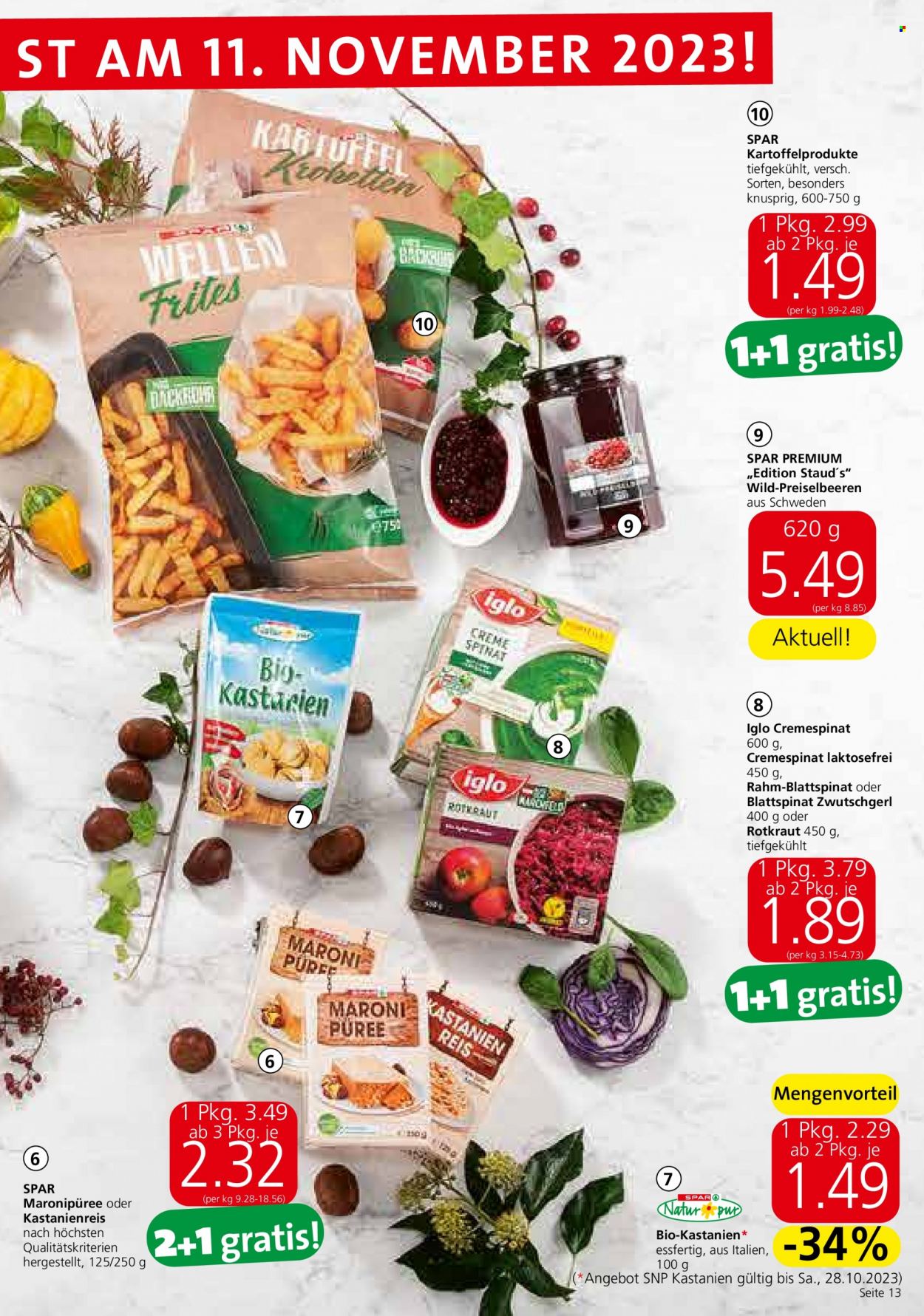 Angebote SPAR - 25.10.2023 - 8.11.2023. Seite 13