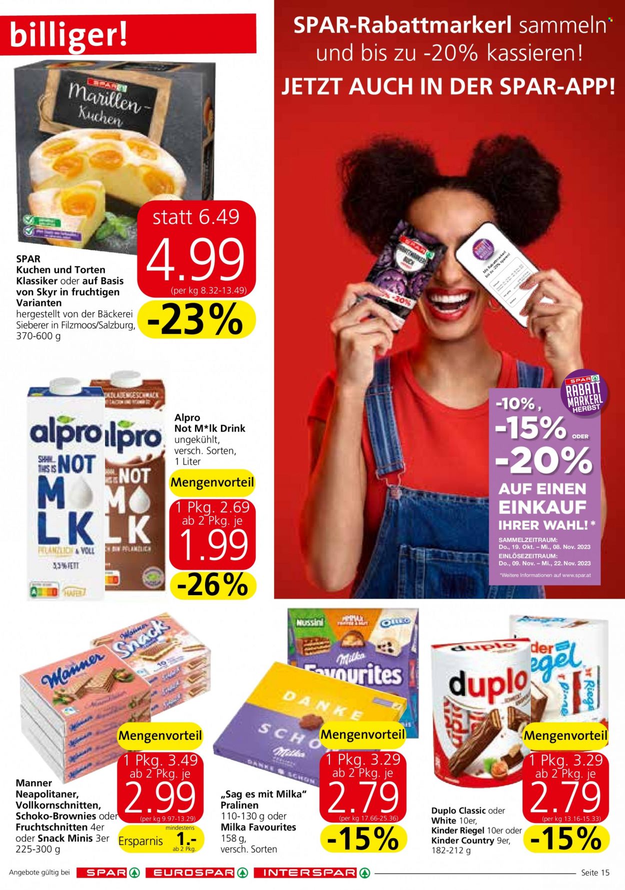 Angebote SPAR - 25.10.2023 - 8.11.2023. Seite 15