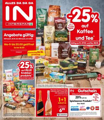 Angebote INTERSPAR - 25.10.2023 - 8.11.2023.