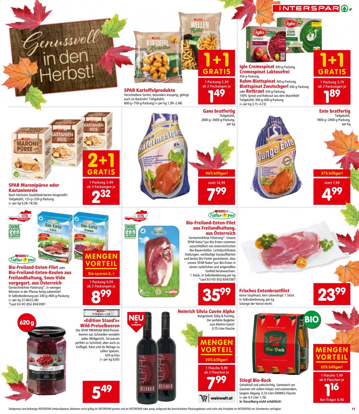 Angebote INTERSPAR - 25.10.2023 - 8.11.2023. Seite 11