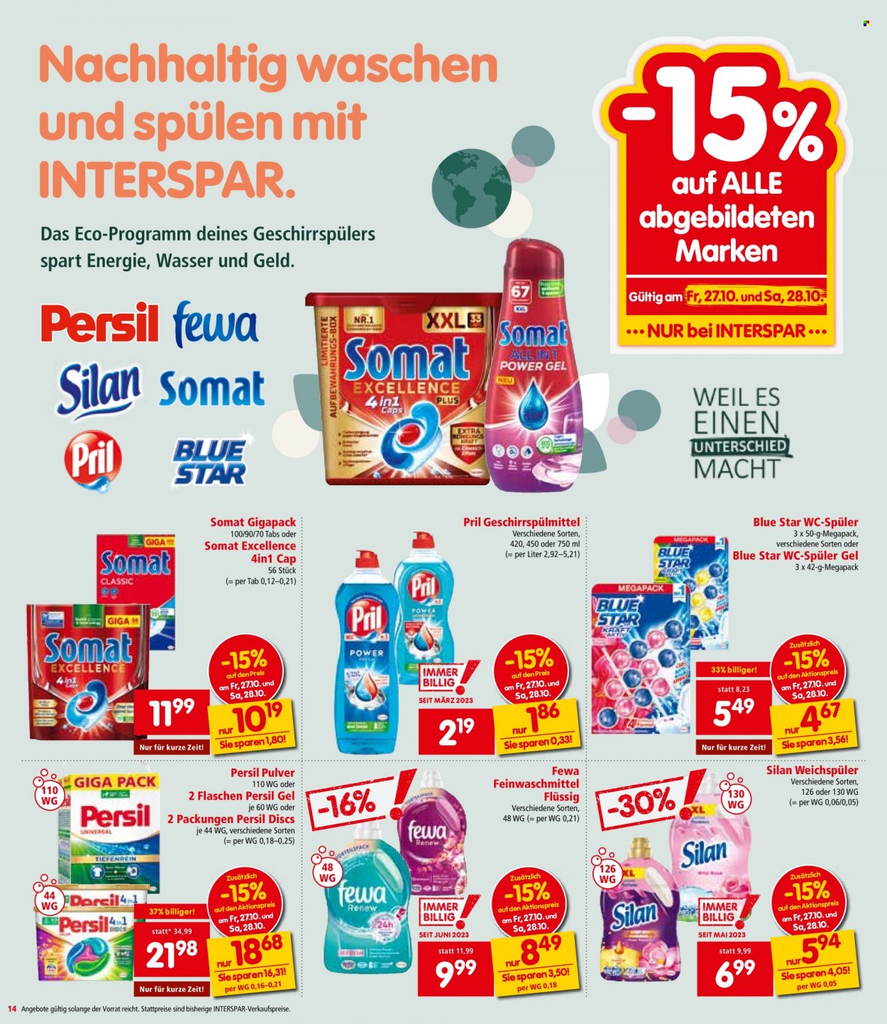 Angebote INTERSPAR - 25.10.2023 - 8.11.2023. Seite 14