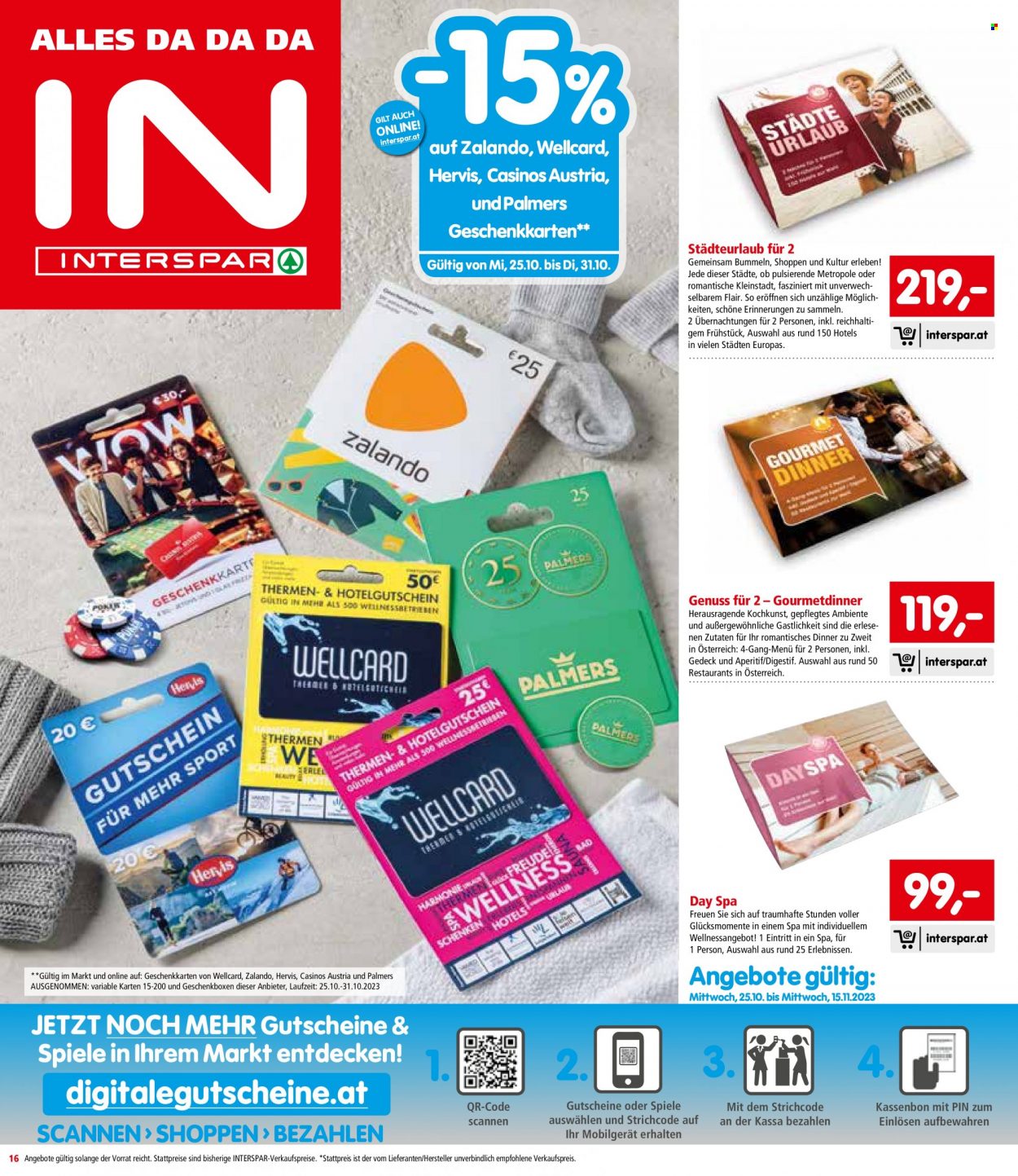 Angebote INTERSPAR - 25.10.2023 - 8.11.2023. Seite 16