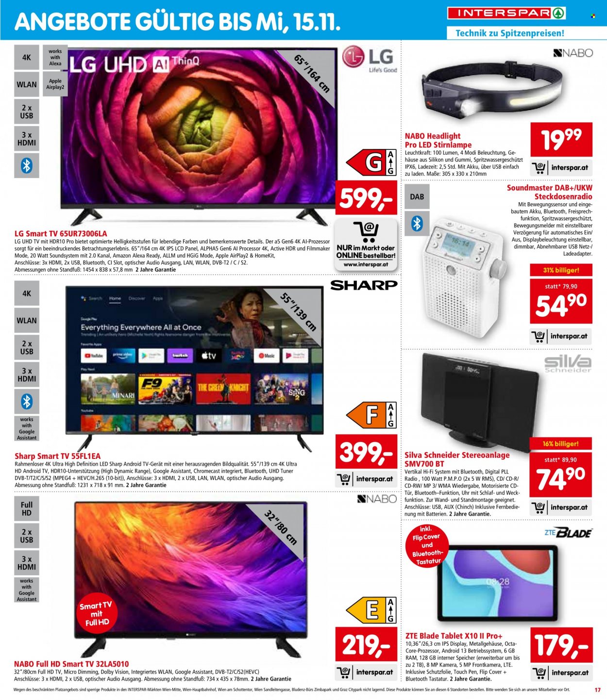 Angebote INTERSPAR - 25.10.2023 - 8.11.2023. Seite 17