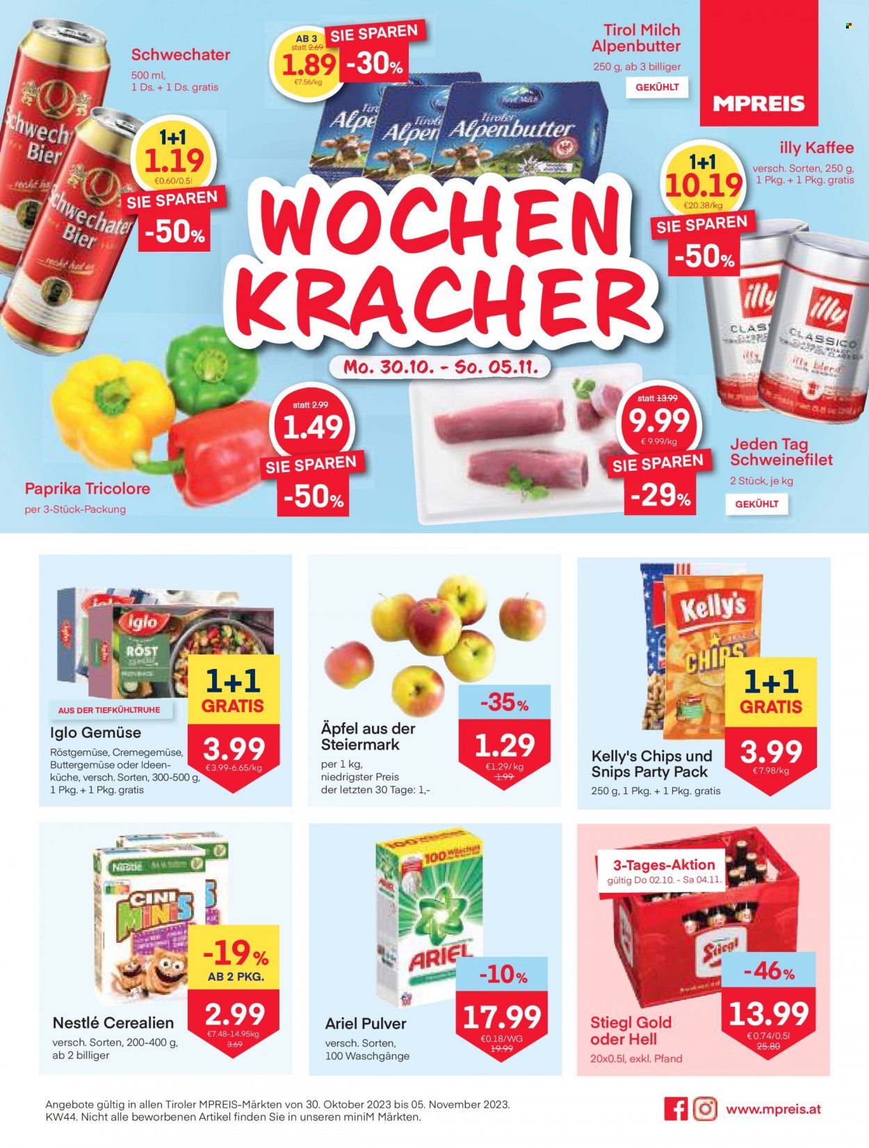 Angebote MPREIS - 30.10.2023 - 5.11.2023. Seite 1