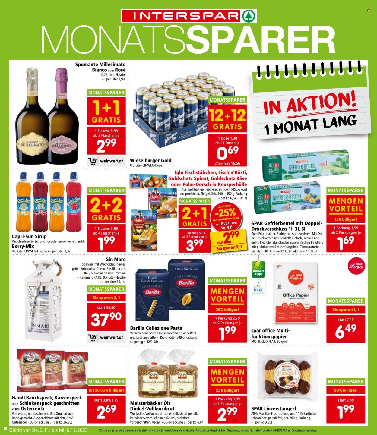 Angebote INTERSPAR - 2.11.2023 - 8.11.2023. Seite 10