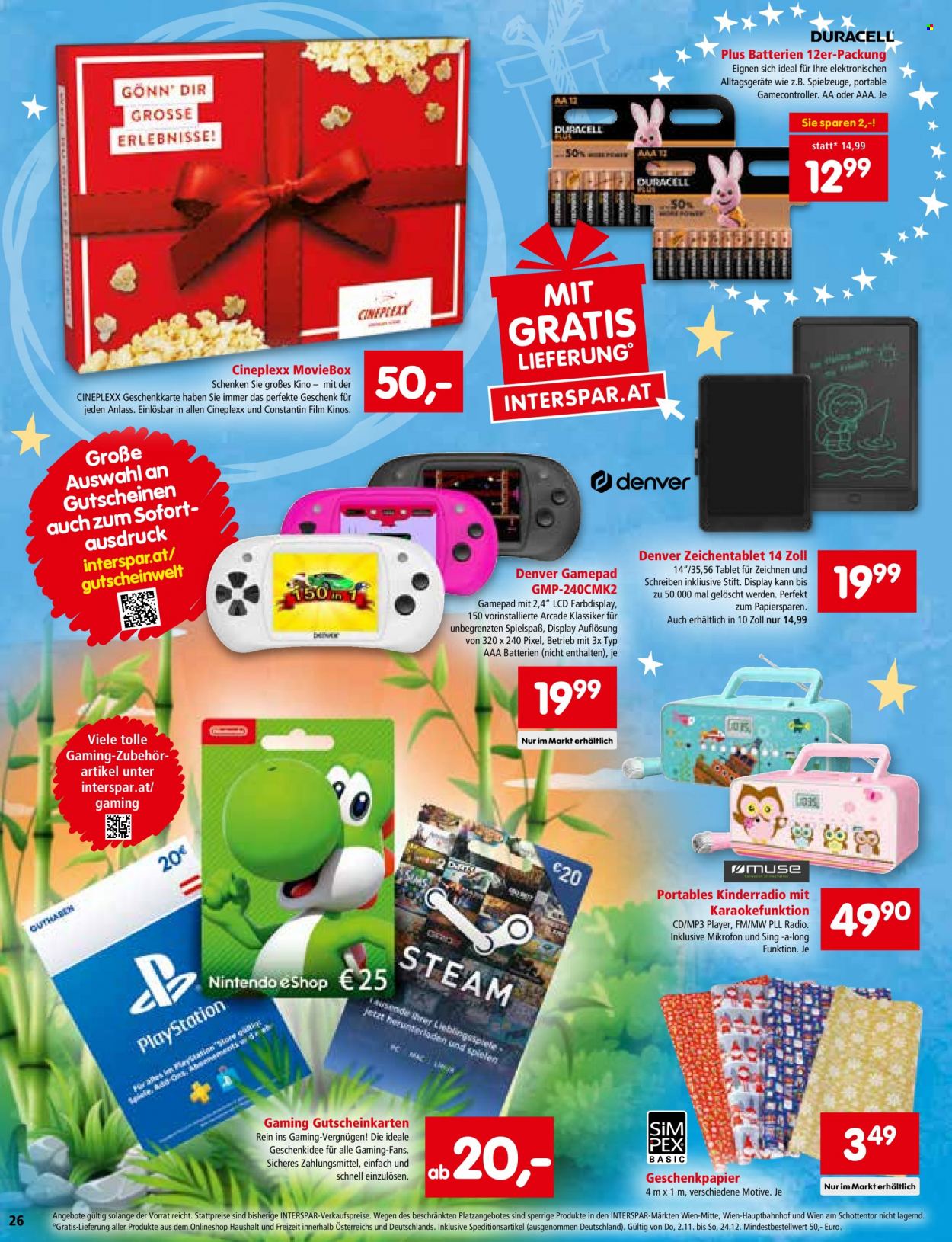 Angebote INTERSPAR - 2.11.2023 - 24.12.2023. Seite 26