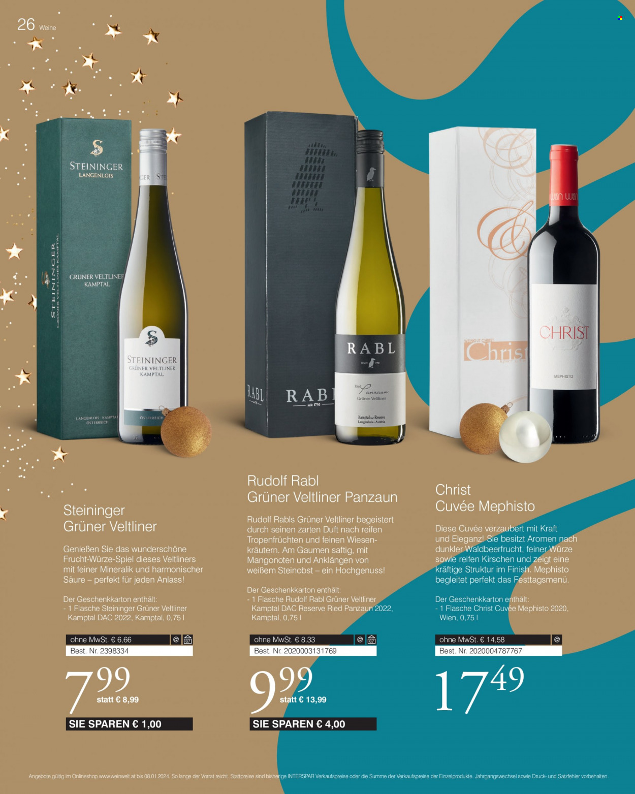 Angebote INTERSPAR - 2.11.2023 - 8.1.2024. Seite 26