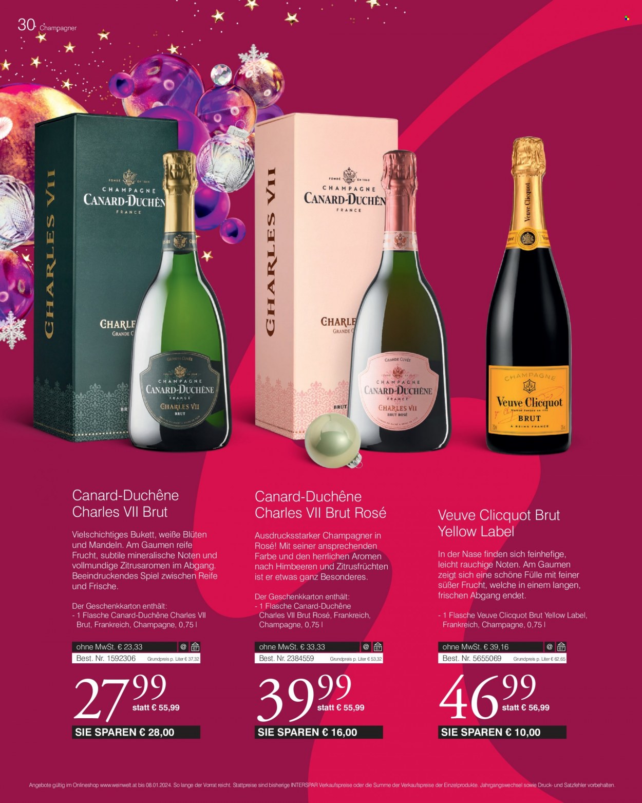 Angebote INTERSPAR - 2.11.2023 - 8.1.2024. Seite 30