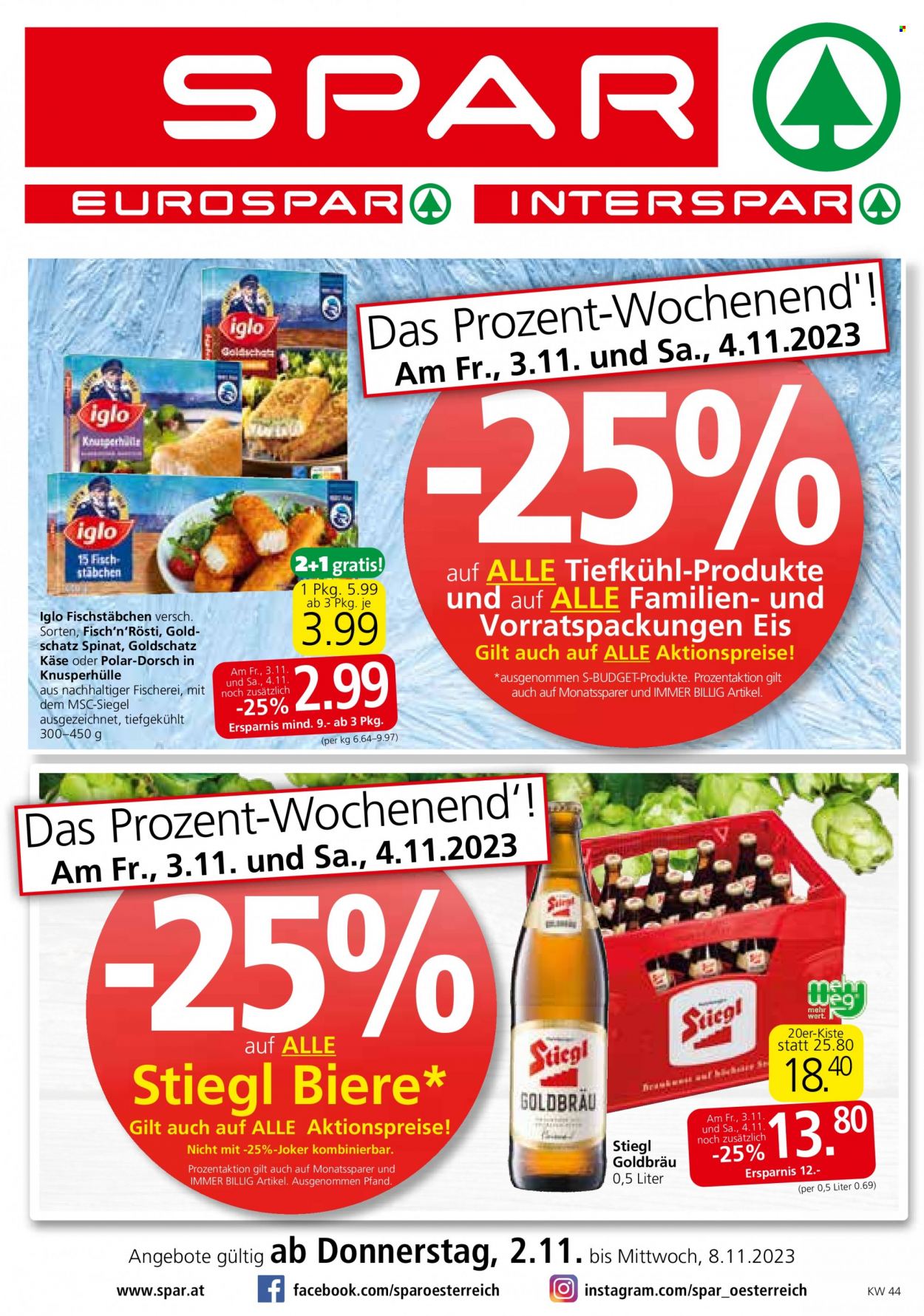 Angebote SPAR - 2.11.2023 - 8.11.2023. Seite 1