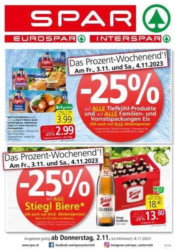 Angebote SPAR - 2.11.2023 - 8.11.2023.