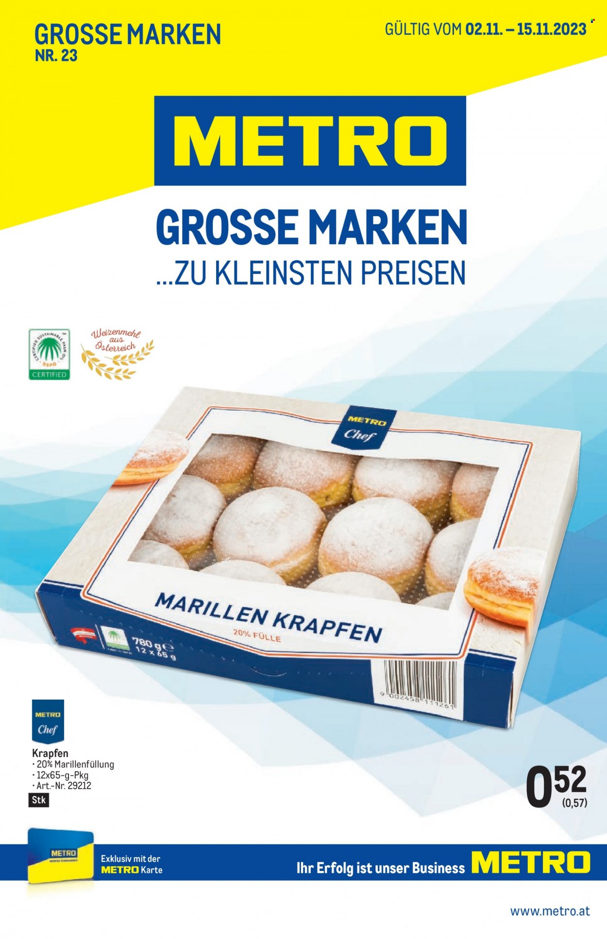 Angebote Metro - 2.11.2023 - 15.11.2023. Seite 1