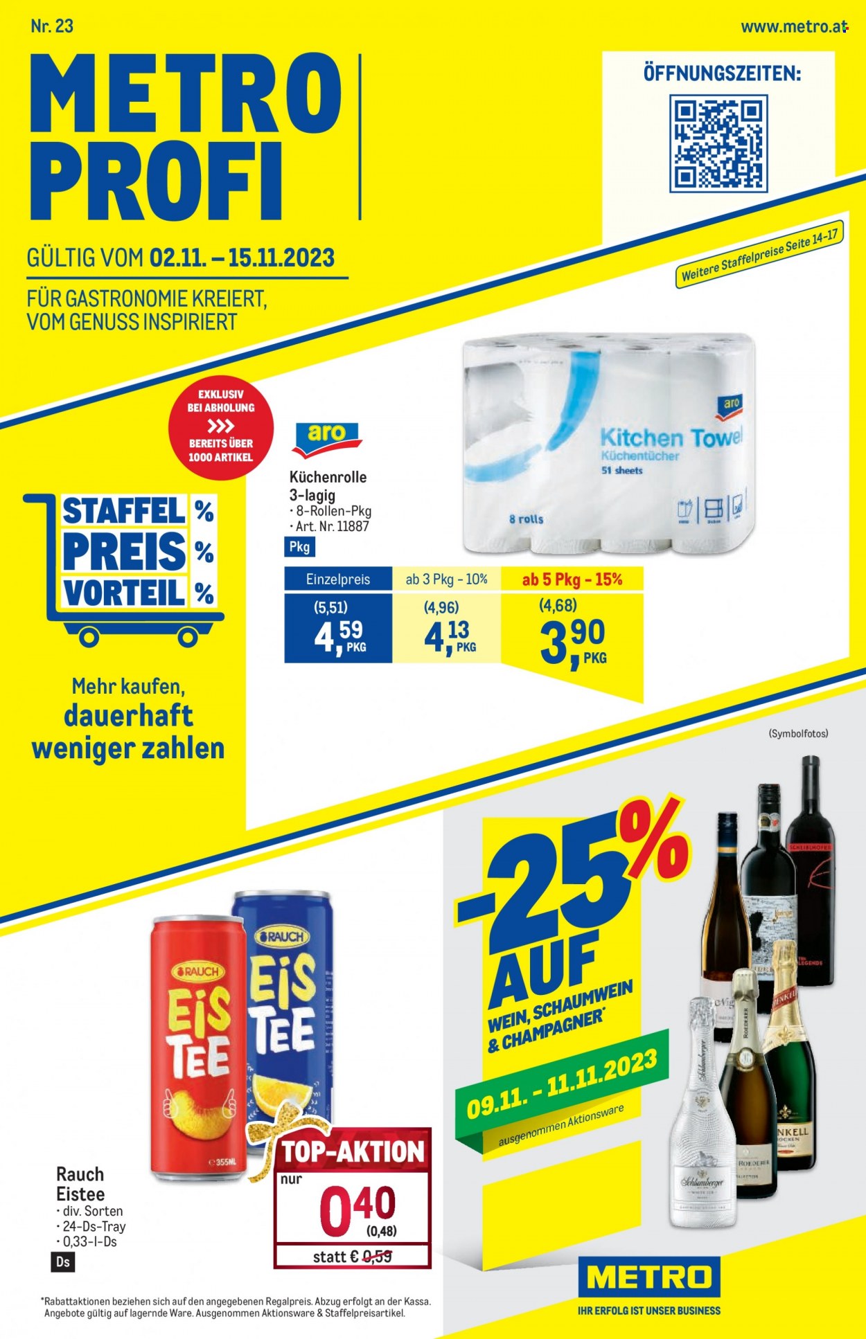 Angebote Metro - 2.11.2023 - 15.11.2023. Seite 1