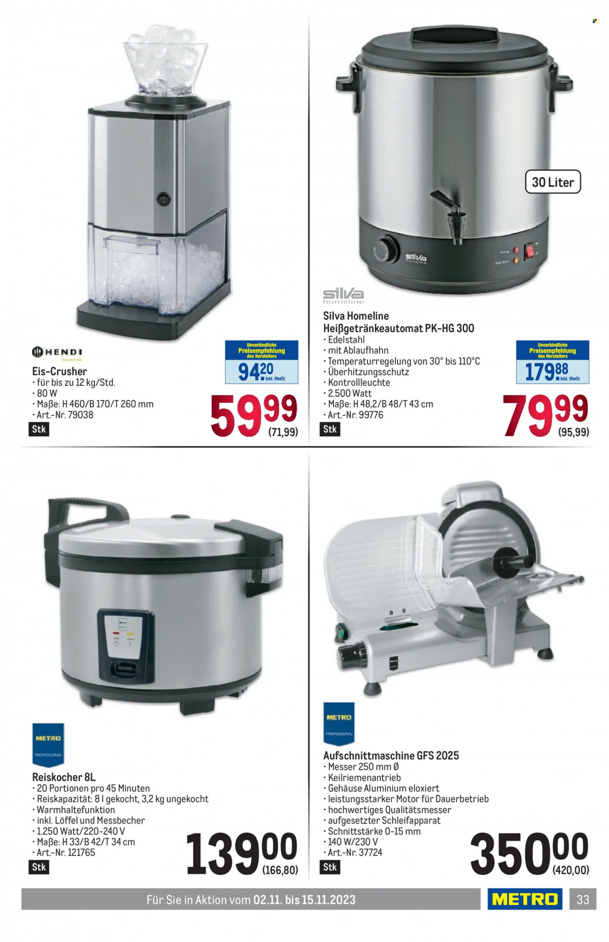 Angebote Metro - 2.11.2023 - 15.11.2023. Seite 33
