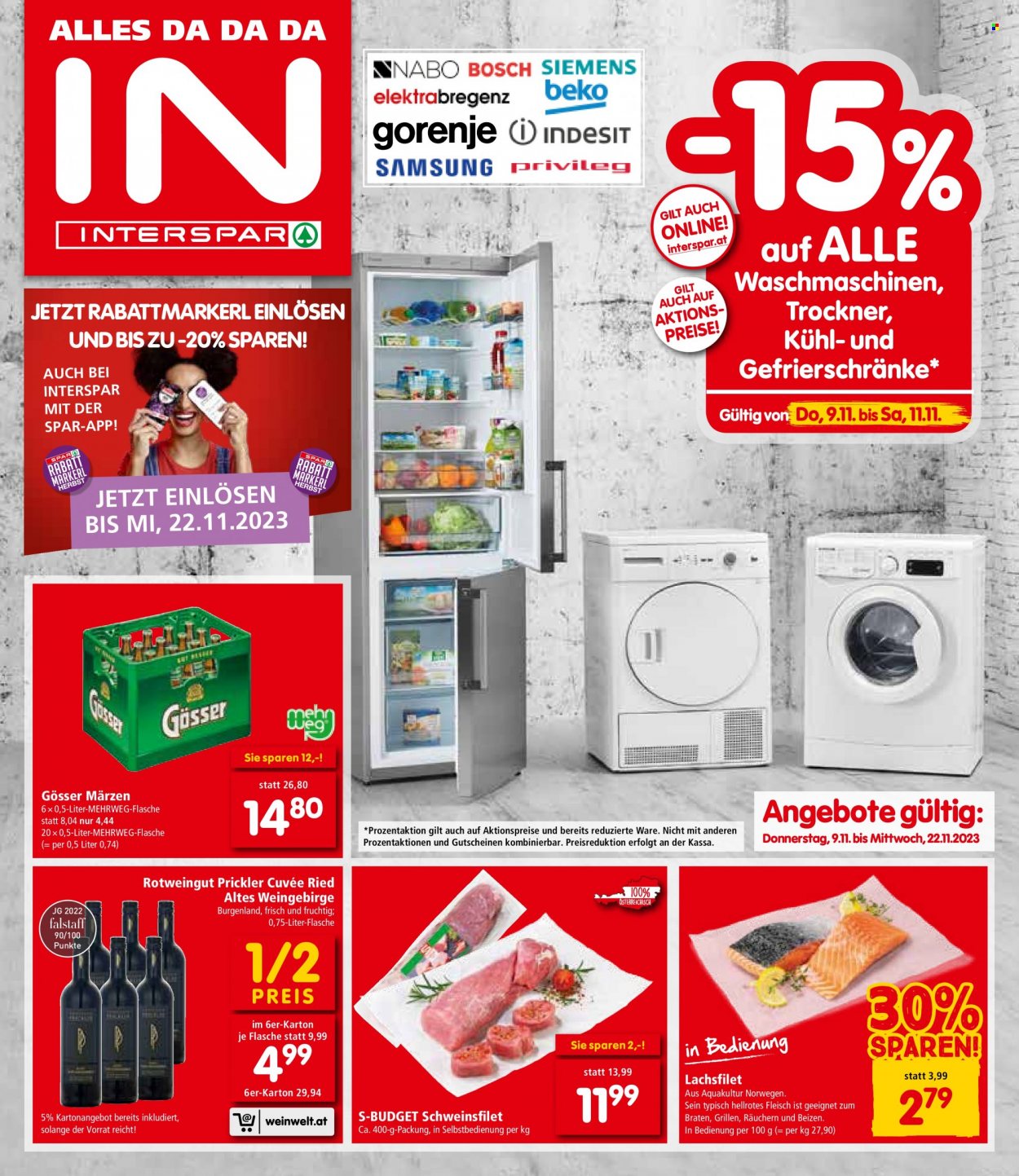 Angebote INTERSPAR - 9.11.2023 - 22.11.2023. Seite 1