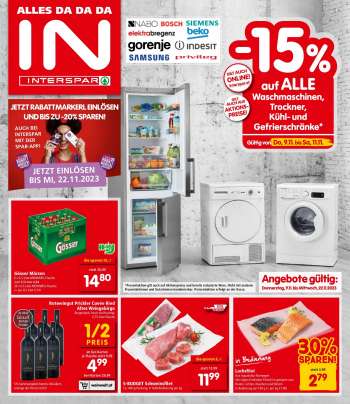 Angebote INTERSPAR - 9.11.2023 - 22.11.2023.