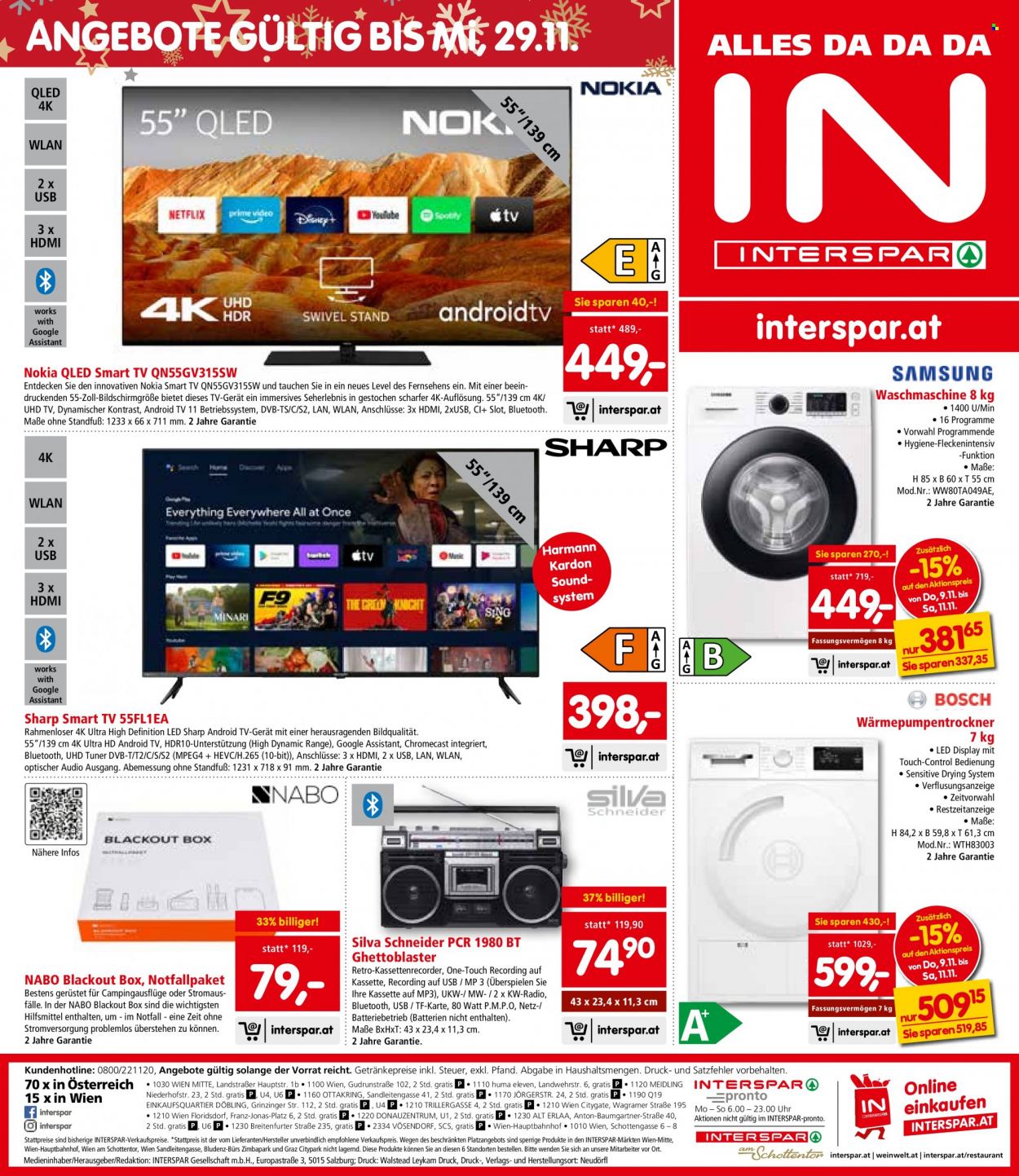 Angebote INTERSPAR - 9.11.2023 - 22.11.2023. Seite 22