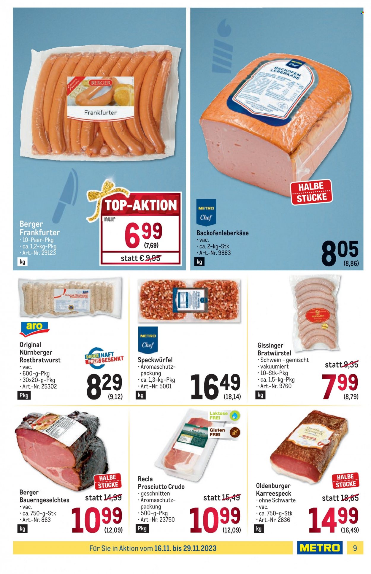 Angebote Metro - 16.11.2023 - 29.11.2023. Seite 9