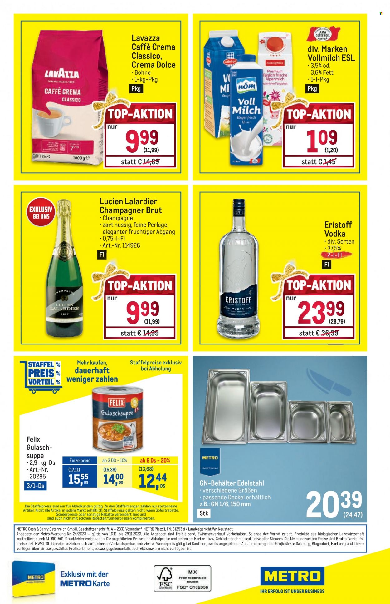 Angebote Metro - 16.11.2023 - 29.11.2023. Seite 40