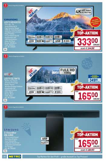 thumbnail - LED TV 32.79FTS • Netflix, You Tube & Amazon Prime App • Media-Share/Wireless Display Funktion • Hotelmode inkl. USB Klonfunktion • Höhe: 58cm • Breite: 91cm • Tiefe: 15cm • Art.-Nr. 122987 Stk