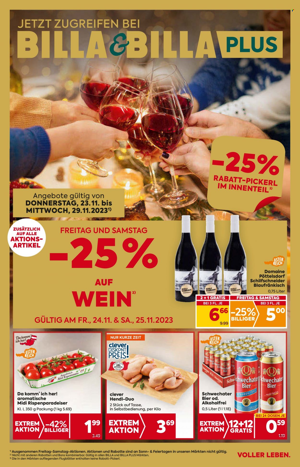 Angebote Billa - 23.11.2023 - 29.11.2023. Seite 1