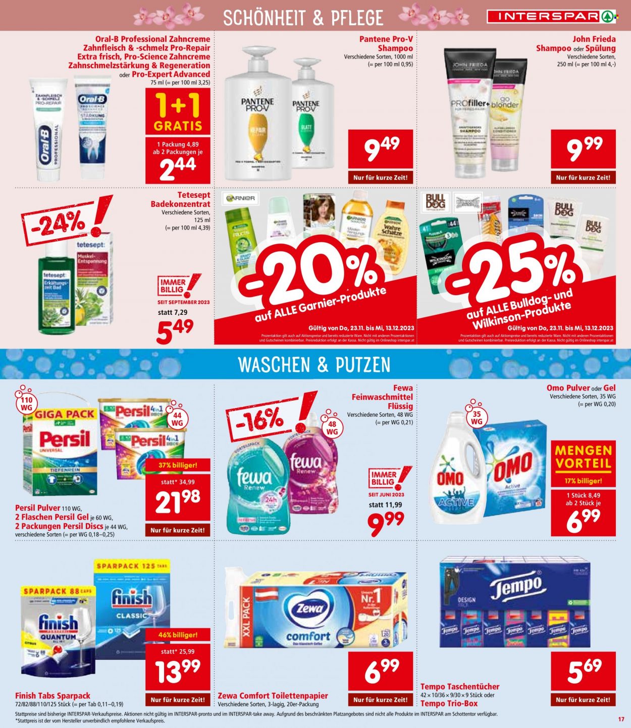 Angebote INTERSPAR - 23.11.2023 - 13.12.2023. Seite 17